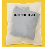 Matowa torba SLIDER z białym zamkiem 500x600mm z logo