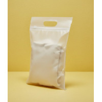 Матовый пакет SLIDER с белым замком 280х350мм С ручкой и Логотипом