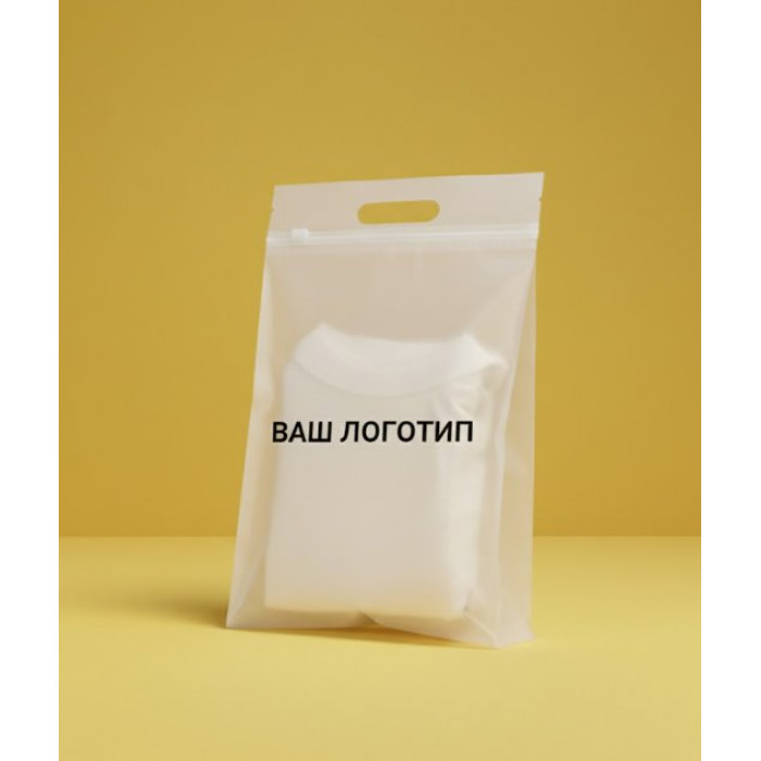 Матовий SLIDER пакет з білим замком 280х350мм З ручкою та Логотипом