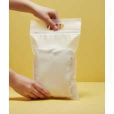 Матовий SLIDER пакет з білим замком 280х350мм З ручкою та Логотипом