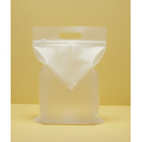 Матовий SLIDER пакет з білим замком 300х400мм З ручкою та Логотипом