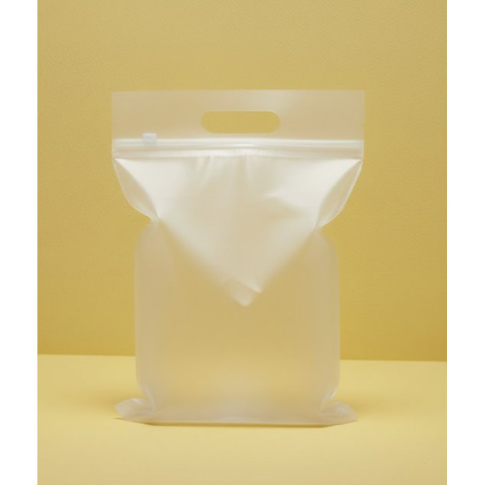 Матовий SLIDER пакет з білим замком 300х400мм З ручкою та Логотипом