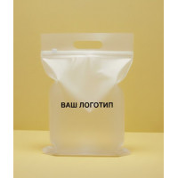Матовий SLIDER пакет з білим замком 300х400мм З ручкою та Логотипом