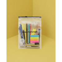 Matowa torba SLIDER z czarnym zamkiem 150x200mm z logo