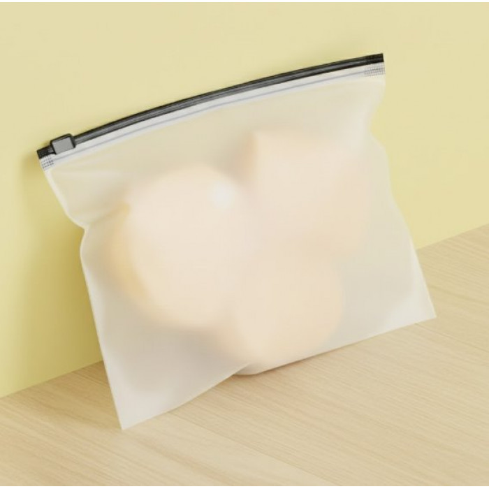 Матовий SLIDER пакет з чорним замком 200х150мм З Логотипом