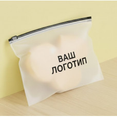 Матовий SLIDER пакет з чорним замком 200х150мм З Логотипом