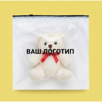 Матовый пакет SLIDER с черным замком 200х200мм С Логотипом