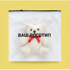 Матовий SLIDER пакет з чорним замком 200х200мм З Логотипом