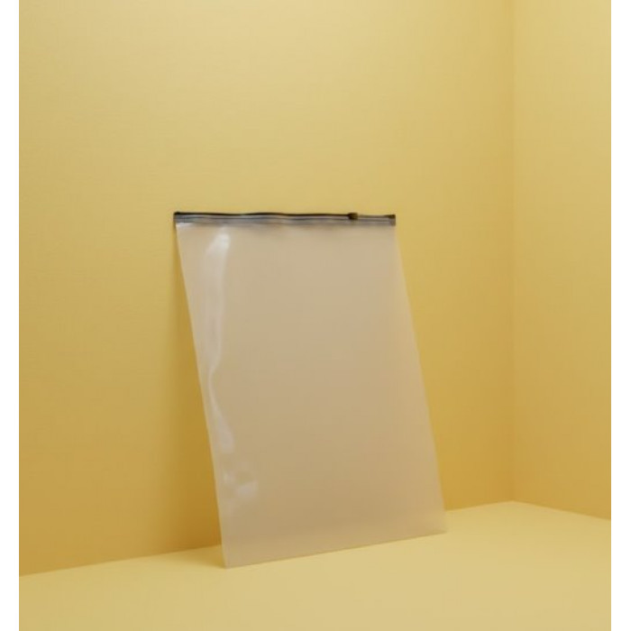 Матовий SLIDER пакет з чорним замком 200х250мм З Логотипом