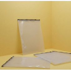 Матовий SLIDER пакет з чорним замком 200х250мм З Логотипом