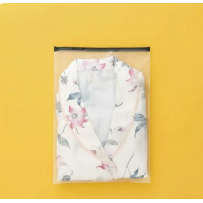 Матовий SLIDER пакет з чорним замком 200х300мм З Логотипом