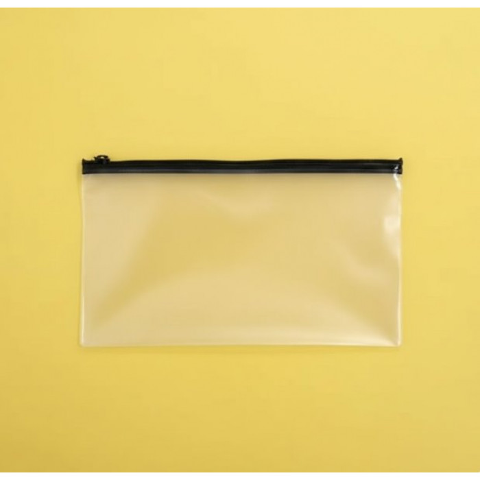 Матовий SLIDER пакет з чорним замком 250х200мм З Логотипом