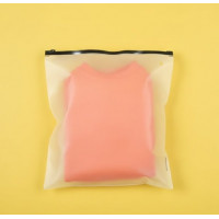 Matowa torba SLIDER z czarnym zamkiem 250x250mm z logo