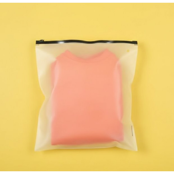 Матовий SLIDER пакет з чорним замком 250х250мм З Логотипом