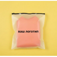 Matowa torba SLIDER z czarnym zamkiem 250x250mm z logo