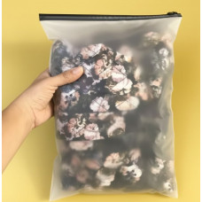 Матовий SLIDER пакет з чорним замком 300х400мм З Логотипом