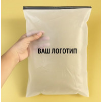 Matowa torba SLIDER z czarnym zamkiem 300x400mm z logo