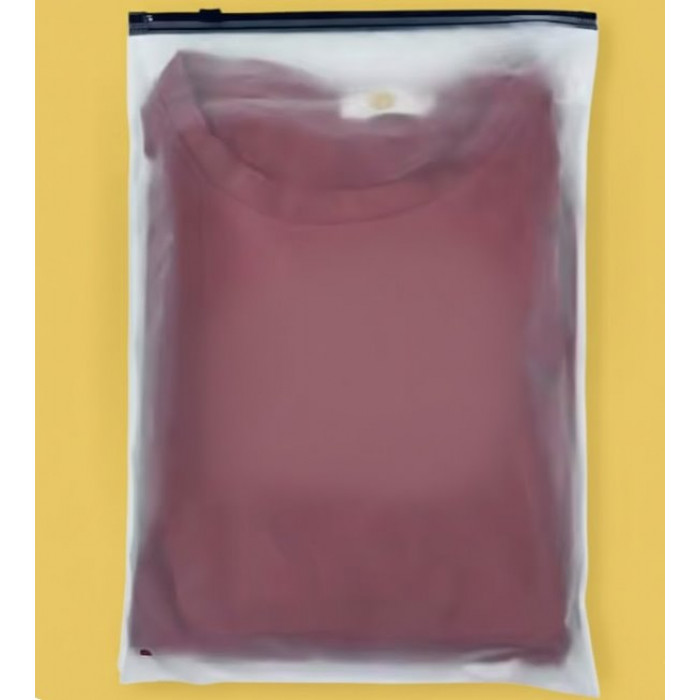 Матовий SLIDER пакет з чорним замком 350х450мм З Логотипом