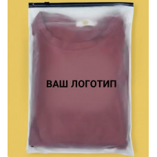 Матовий SLIDER пакет з чорним замком 350х450мм З Логотипом