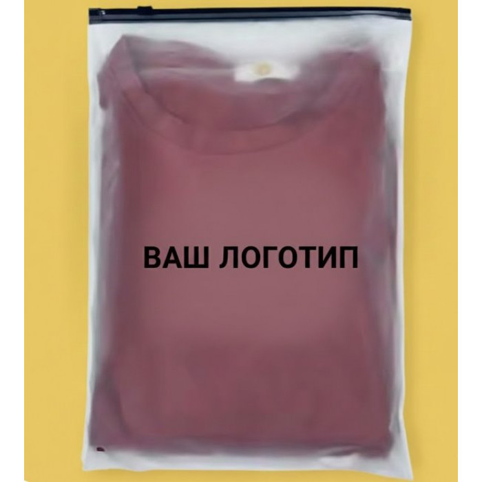 Матовий SLIDER пакет з чорним замком 350х450мм З Логотипом