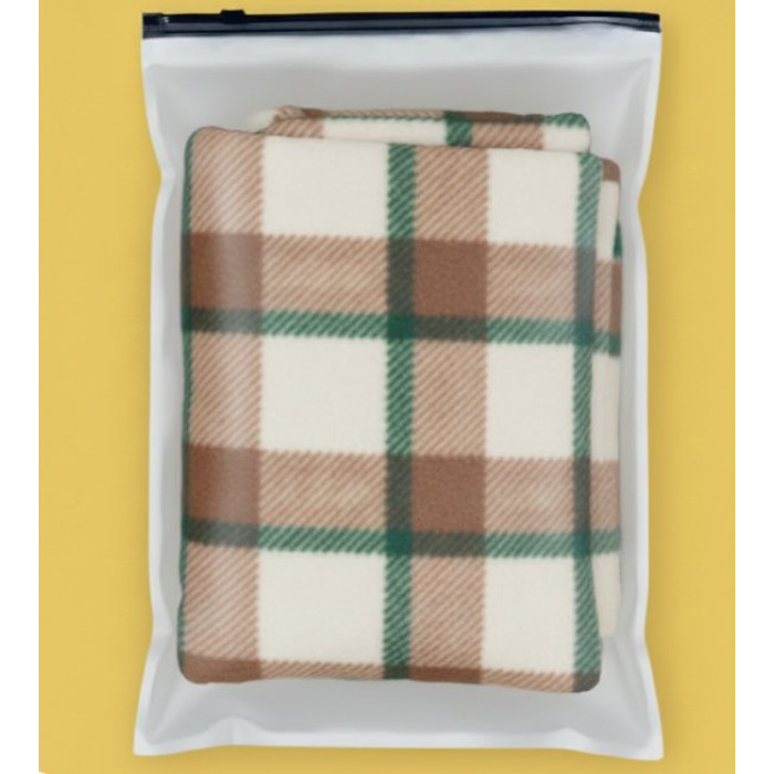 Матовий SLIDER пакет з чорним замком 350х450мм З Логотипом