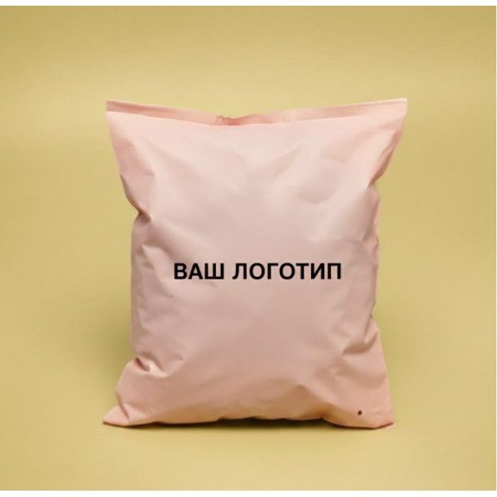 Матовий рожевий SLIDER пакет 350х450мм З замком в тон та Логотипом