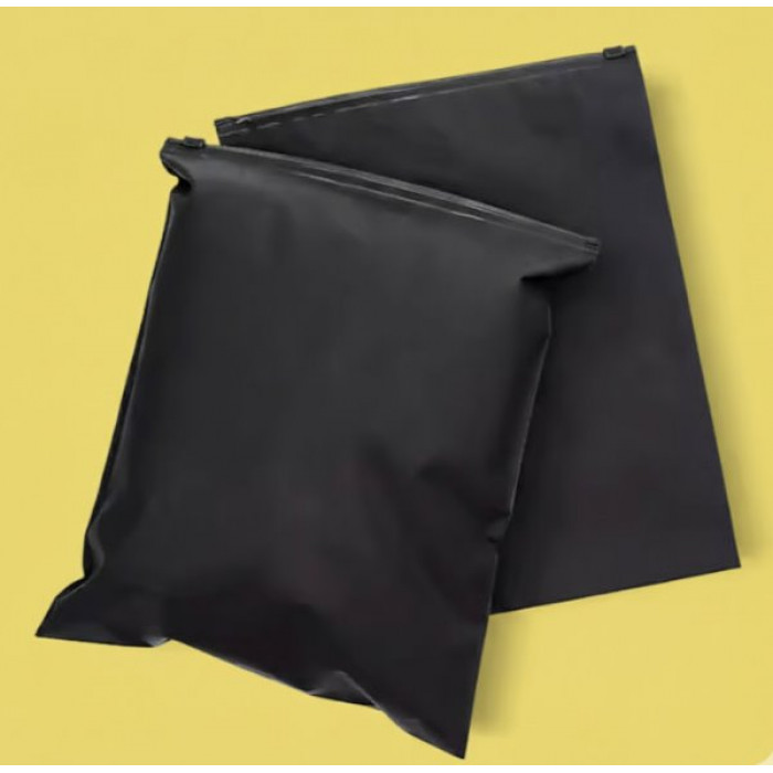 Матовий чорний SLIDER пакет 170х250мм З замком в тон та Логотипом