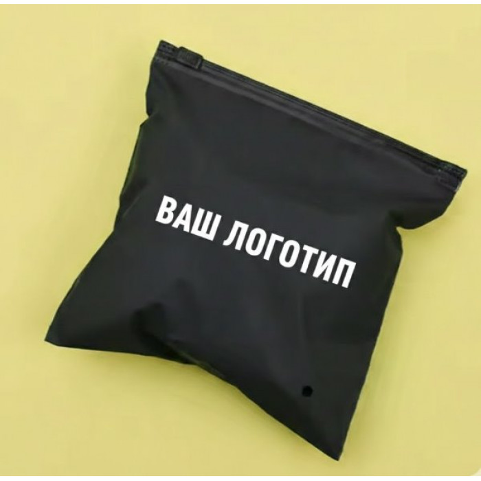 Матовий чорний SLIDER пакет200х200мм З замком в тон та Логотипом