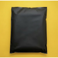 Матовый черный пакет SLIDER 250х300мм С замком в тон и Логотипом