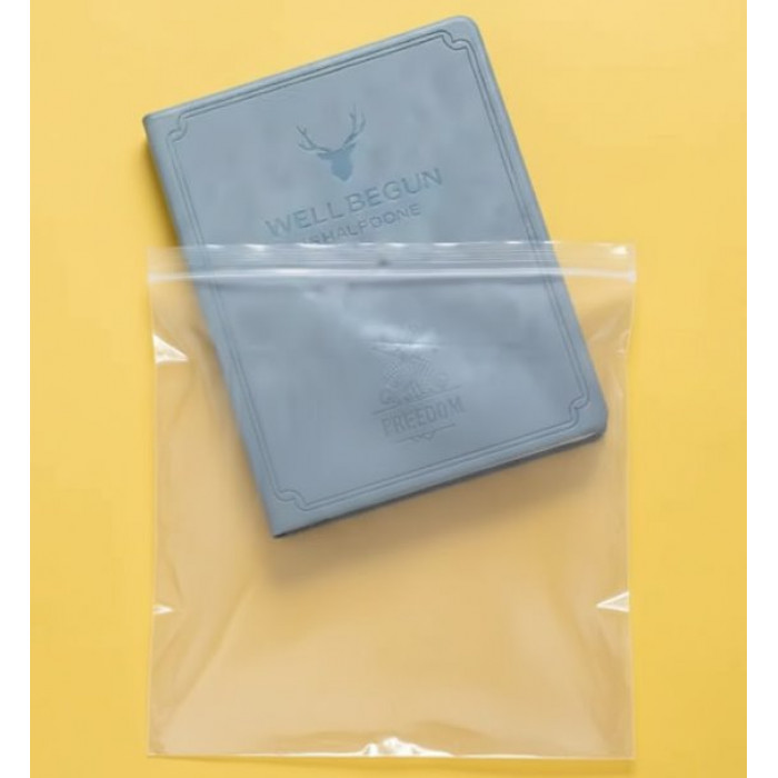 Глянцевий прозорий SLIDER пакет 200х200 мм З білою чи кольоровою застібкою та Вашим Логотипом