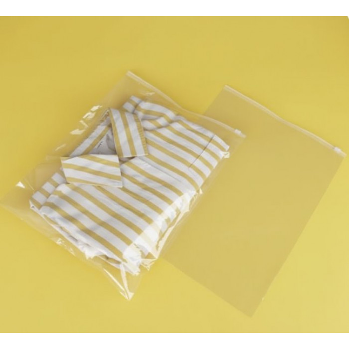 Глянцевий прозорий SLIDER пакет 220х300 мм З білою чи кольоровою застібкою та Вашим Логотипом