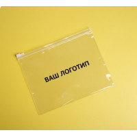 Torba transparentna SLIDER 250x200 mm z białym lub kolorowym zapięciem i Twoim logo