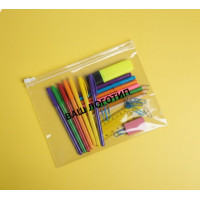 Torba transparentna SLIDER 250x200 mm z białym lub kolorowym zapięciem i Twoim logo