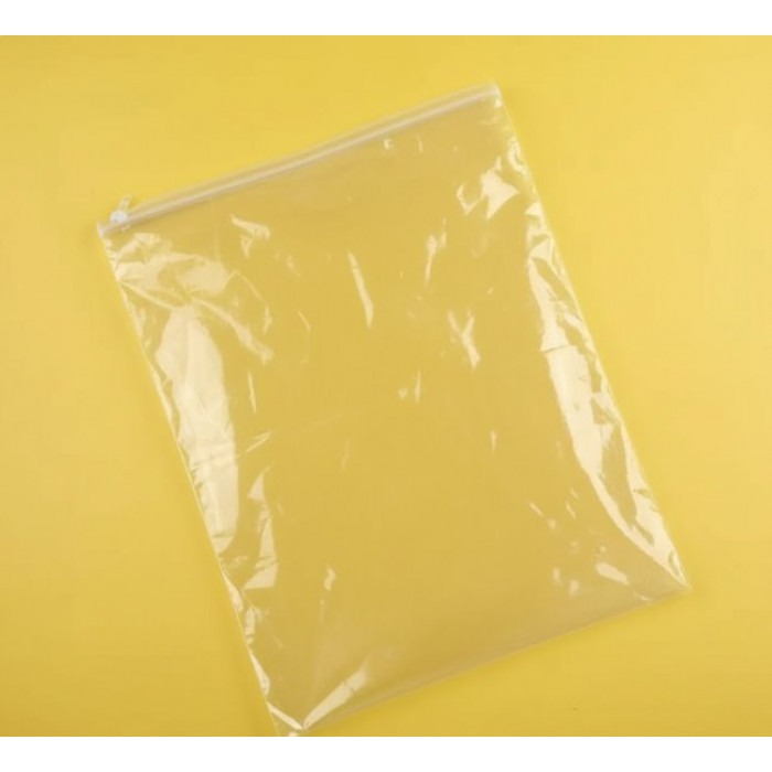 Глянцевий прозорий SLIDER пакет 250х350 мм З білою чи кольоровою застібкою та Вашим Логотипом