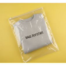 Глянцевий прозорий SLIDER пакет 250х350 мм З білою чи кольоровою застібкою та Вашим Логотипом