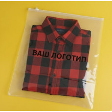 Глянцевий прозорий SLIDER пакет 300х400 мм З білою чи кольоровою застібкою та Вашим Логотипом