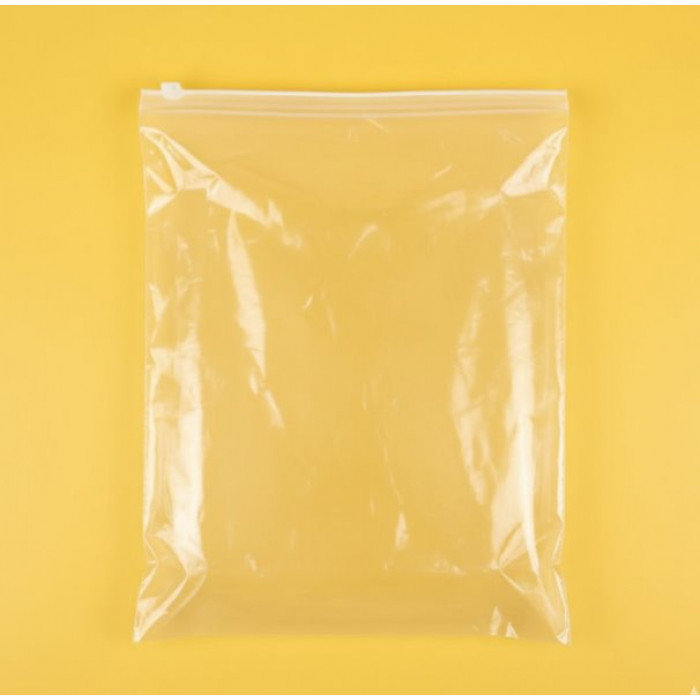 Глянцевий прозорий SLIDER пакет 350х450 мм З білою чи кольоровою застібкою та Вашим Логотипом