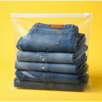 Torba transparentna SLIDER 400x450 mm z białym lub kolorowym zapięciem i Twoim logo