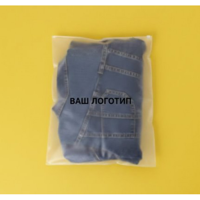 Глянцевий прозорий SLIDER пакет 400х500 мм З білою чи кольоровою застібкою та Вашим Логотипом