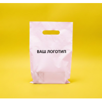 Пакет Банан 20х30см Розового цвета с вашим логотипом