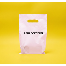 Пакет Банан 20х30см Рожевого Кольору З Вашим Логотипом