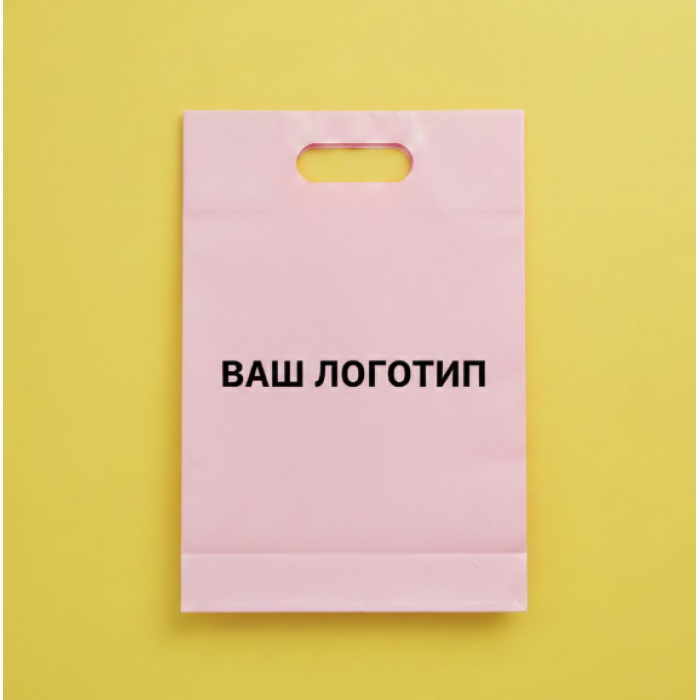 Пакет Банан 20х30см Рожевого Кольору З Вашим Логотипом