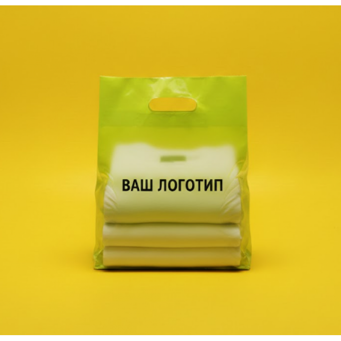 Пакет Банан 20х30см Салатового Кольору З Вашим Логотипом