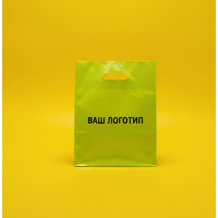 Пакет Банан 20х30см Салатового Кольору З Вашим Логотипом