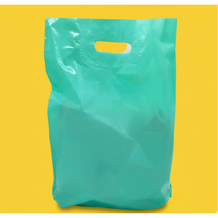 Пакет Банан 30х40см Бірюзовий Глянцевий З Вашим Логотипом