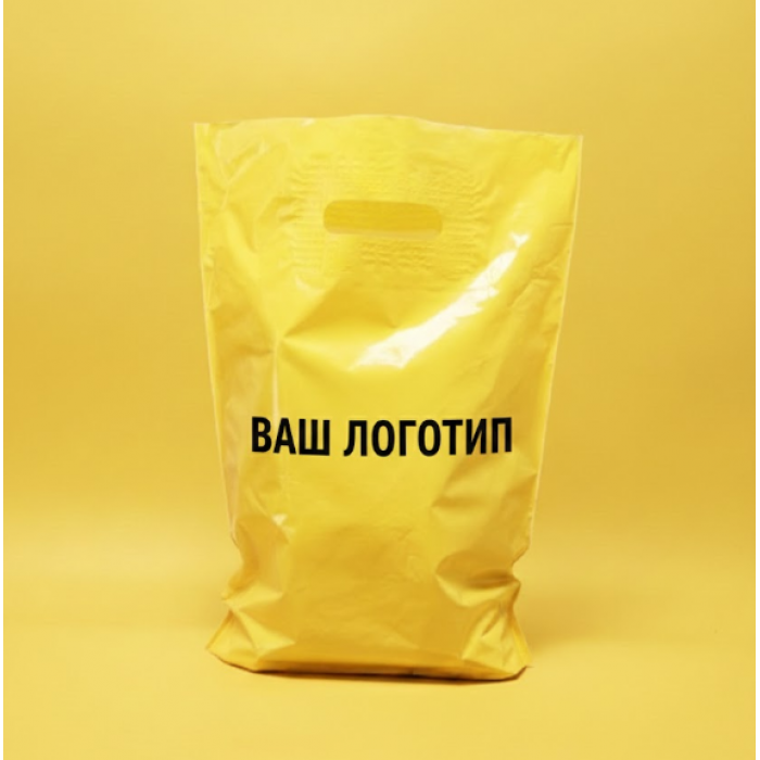 Пакет Банан 30х40см Жовтий Глянцевий З Вашим Логотипом