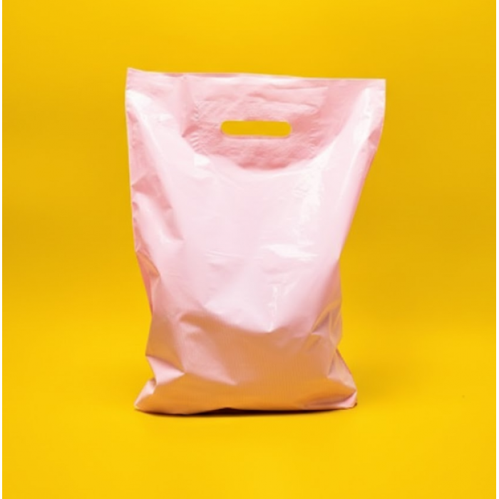 Пакет Банан 30х40см Рожевий Глянцевий З Вашим Логотипом