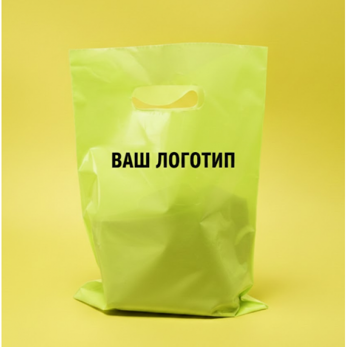 Пакет Банан 30х40см Салатовий Глянцевий З Вашим Логотипом