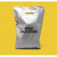 Пакет Банан 30х40см Срібний Глянцевий З Вашим Логотипом