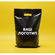 Пакет Банан 30х40см Чорний Глянцевий З Вашим Логотипом